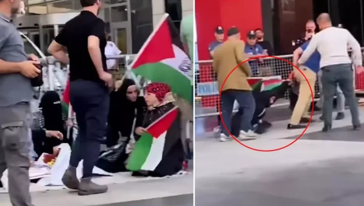 İsrail protestosuna polis müdahalesi! Görüntüler Emniyet’i harekete geçirdi