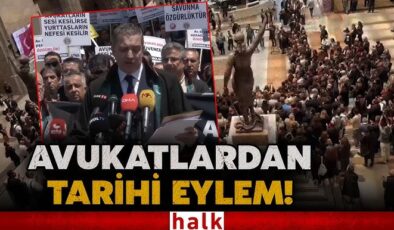 TARİHE GEÇECEK GÖRÜNTÜ! İstanbul Barosu’na yürümek isteyen avukatlara polisten çok sert müdahale!