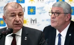 Müsavat Dervişoğlu, Ümit Özdağ ile açıklama yapıyor