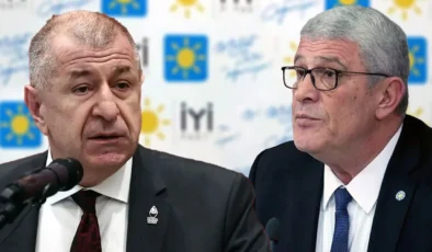Müsavat Dervişoğlu, Ümit Özdağ ile açıklama yapıyor